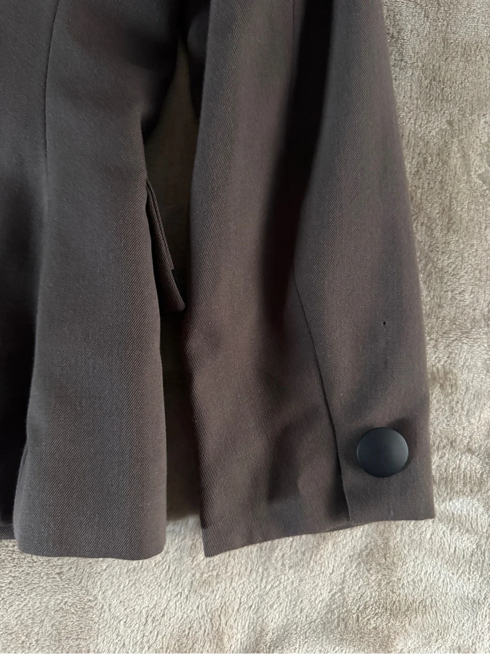 Vintage Christian Dior Wool Blazer Size 8 Brown Black Trim Quiet Luxury